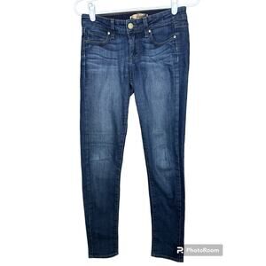 Paige Peg Skinny Medium Wash Blue Full Length Jeans Denim Size 25